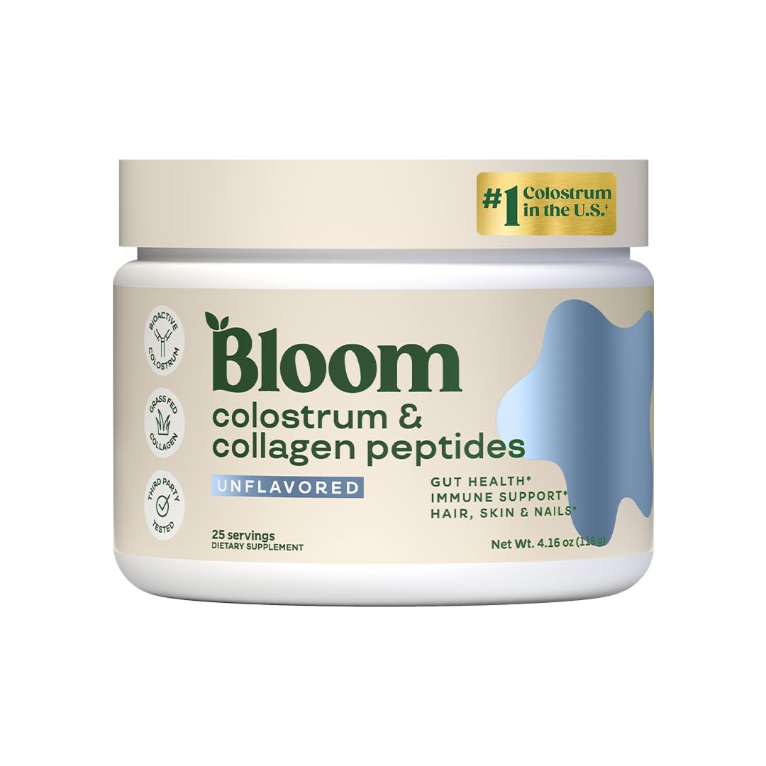 Bloom Nutrition Bovine Colostrum Powder with Vitamin B-12 for Gut Health, Immune Support, Hair Growth & Beauty Supplement | Unflavored, 25 Servings Bloom NutritionBuy Supplements Australia