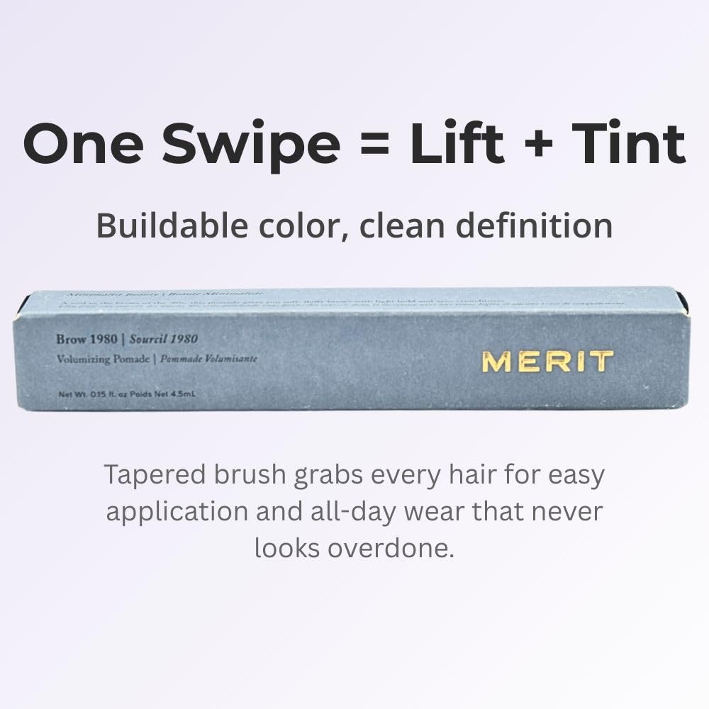 Merit Brow 1980 Volumizing Tinted Eyebrow Gel-Pomade - Taupe - Taupe with Cool Undertones MeritBuy Supplements Australia