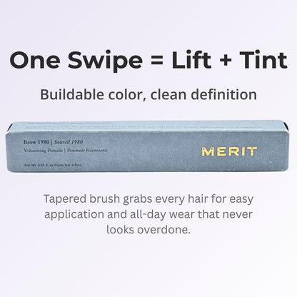 Merit Brow 1980 Volumizing Tinted Eyebrow Gel-Pomade - Taupe - Taupe with Cool Undertones MeritBuy Supplements Australia