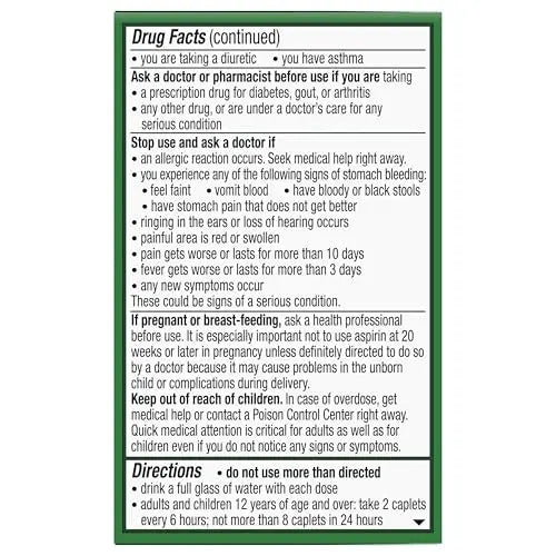 Excedrin Extra Strength Caplets for Headache Pain Relief, Acetaminophen 250mg, Aspirin 250mg, Caffeine 65mg, Pain Reliever, 24 count ExcedrinBuy Supplements Australia