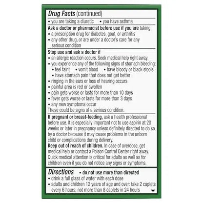 Excedrin Extra Strength Caplets for Headache Pain Relief, Acetaminophen 250mg, Aspirin 250mg, Caffeine 65mg, Pain Reliever, 24 count ExcedrinBuy Supplements Australia