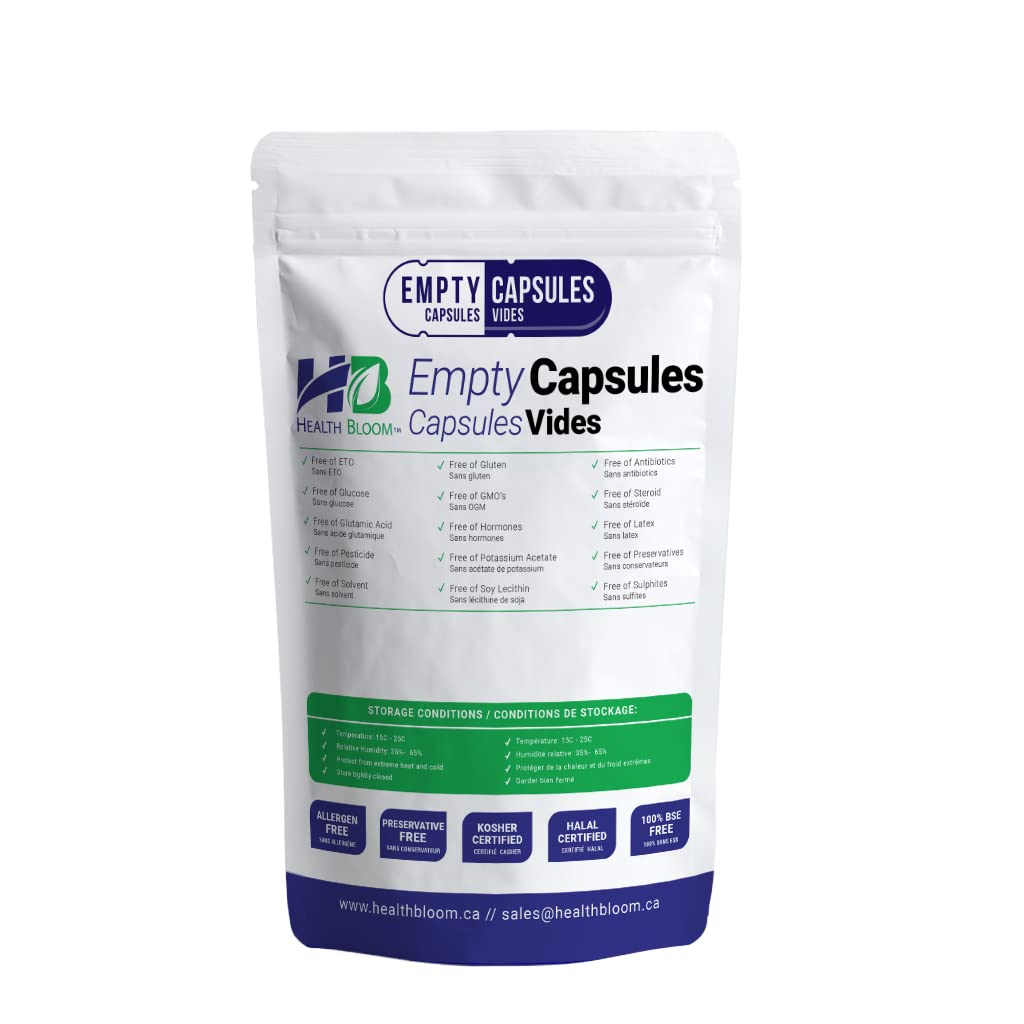 Health Bloom Inc. Empty Vegetable Capsules Size 2 Natural, 1000 Count Health Bloom Inc. buy supplements Au