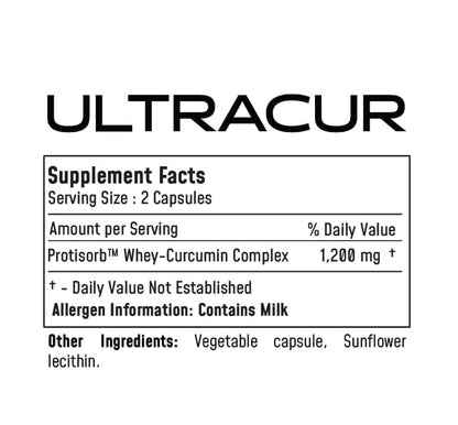 Ultracur Curcumin Complex Supplement - Ultra Bioavailable High Absorption Turmeric Curcumin Supplement for Joint, Muscle & Brain Support - Patented Protisorb for Premium Absorption – 60 Capsules UltraCurBuy Supplements Australia
