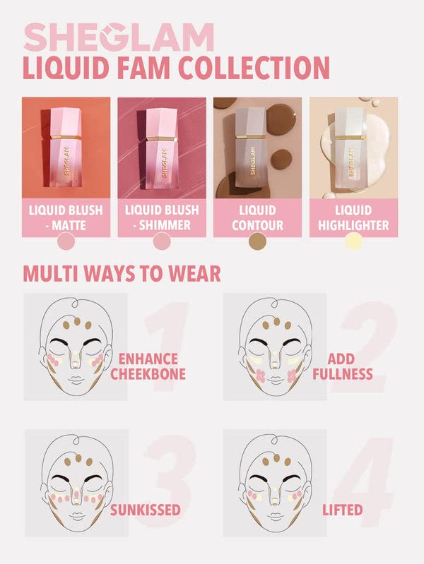 SHEGLAM Glow Bloom Liquid Waterproof Highlighter Long Lasting Cream Highlighter with Shimmer Dewy Finish - Vanilla Frost SHEGLAMBuy Supplements Australia