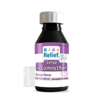 Kids Relief Syrup with Calming Effect, for Kids 0-12 Yrs, Grape Flavor, Gluten and Dye Free, No Added Sugar, 3.4 oz Kids ReliefBuy Supplements Australia