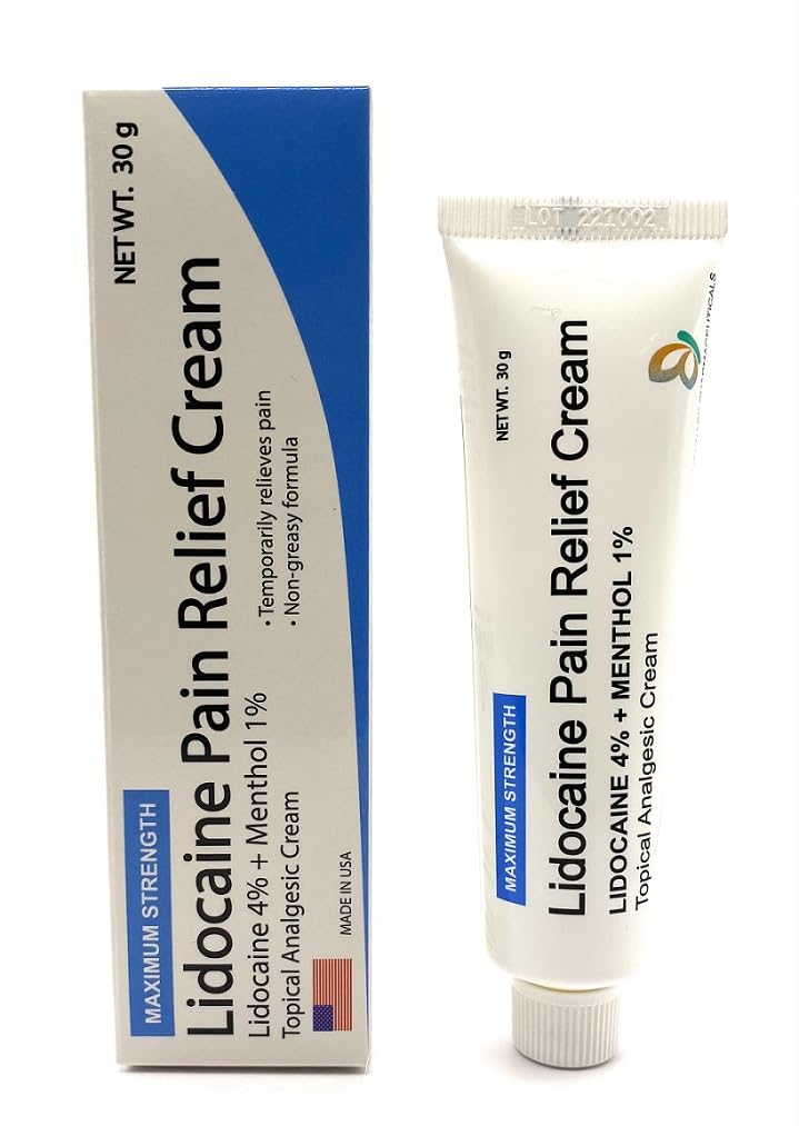 MOHNARK Pain Relief Cream with Lidocaine 4% and 1% Menthol | Includes Vitamin E | Numbs Away Pain Faster | Non-Greasy MOHNARKBuy Supplements Australia