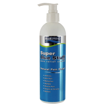 Super Blue Stuff OTC 12-oz. Pump Bottle - Natural, Made in USA, Paraben-free, Works in As Little As 5 Minutes for Joint/Muscle Pain, Backaches, Sprains/Strains, Bruises & Arthritis by Blue Spring Blue SpringBuy Supplements Australia