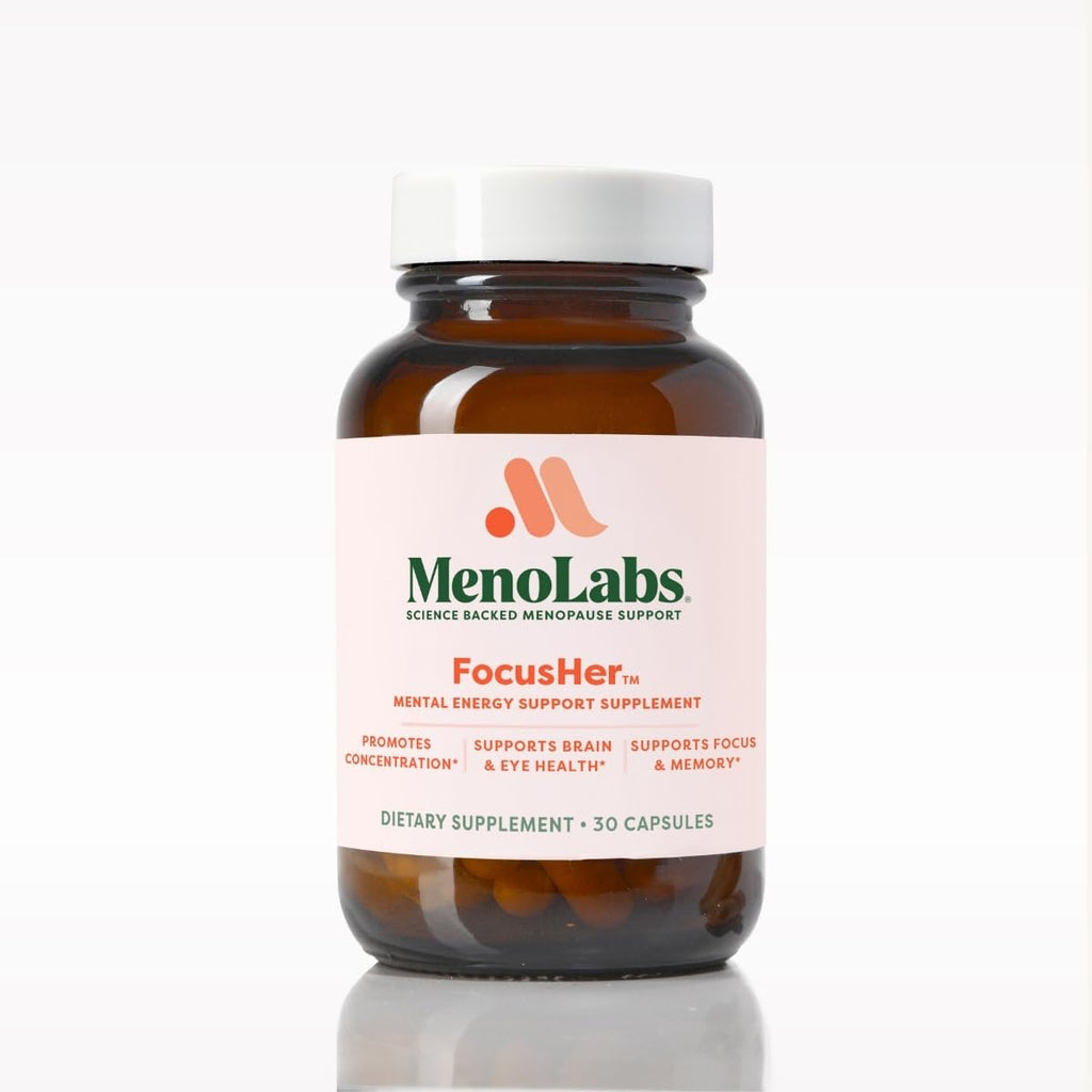 MENOLABS® FocusHer™ Mental Energy Support Supplement – Caffeine-Free Focus, Concentration & Memory – enXtra® & Lutemax 2020® – Menopause, Brain & Eye Health – 30 Capsules, 30-Day Supply MENOLABS buy supplements Au