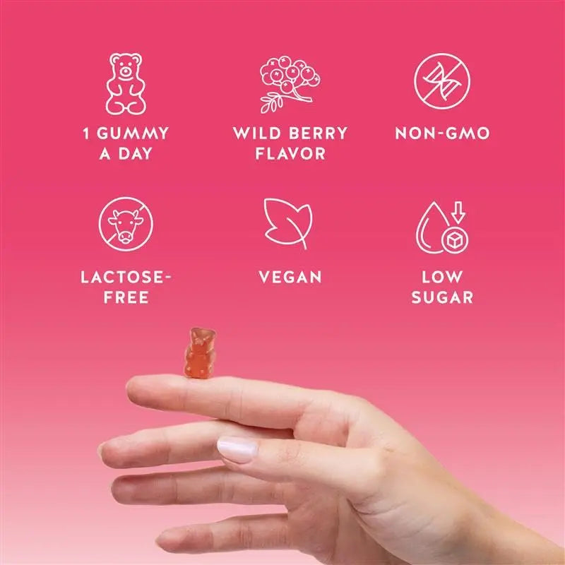 Biotin Gummies for Hair, Skin & Nails. 5,000 mcg High Potency Vegan Vitamins for Faster Hair Growth, Stronger Nails & Healthy Skin. with Vitamins C & E, 90 Gummies Bears with Benefits
