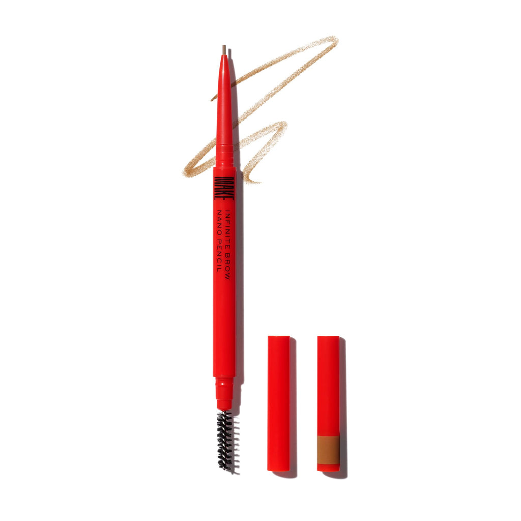 MAKE Beauty Nano Brow, Micro Eyebrow Pencil. Long-Lasting Smudgeproof Eye Brow Makeup for Hairlike Lines. Precision Liner for Natural-Looking Eyebrows - Shade, Warm Taupe MAKEBuy Supplements Australia