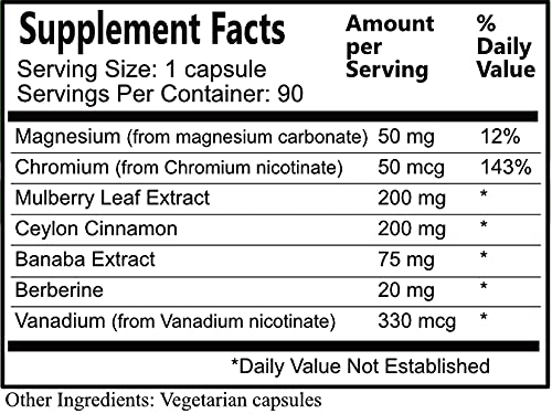 Daily Maunfacturing Carbo-Care™ (Magnesium, Chromium, Mulberry Leaf Extract, Ceylon Cinnamon, Banaba Extract, Berberine, Vanadium) 90 Vegetarian Capsules Daily Manufacturing buy supplements Au