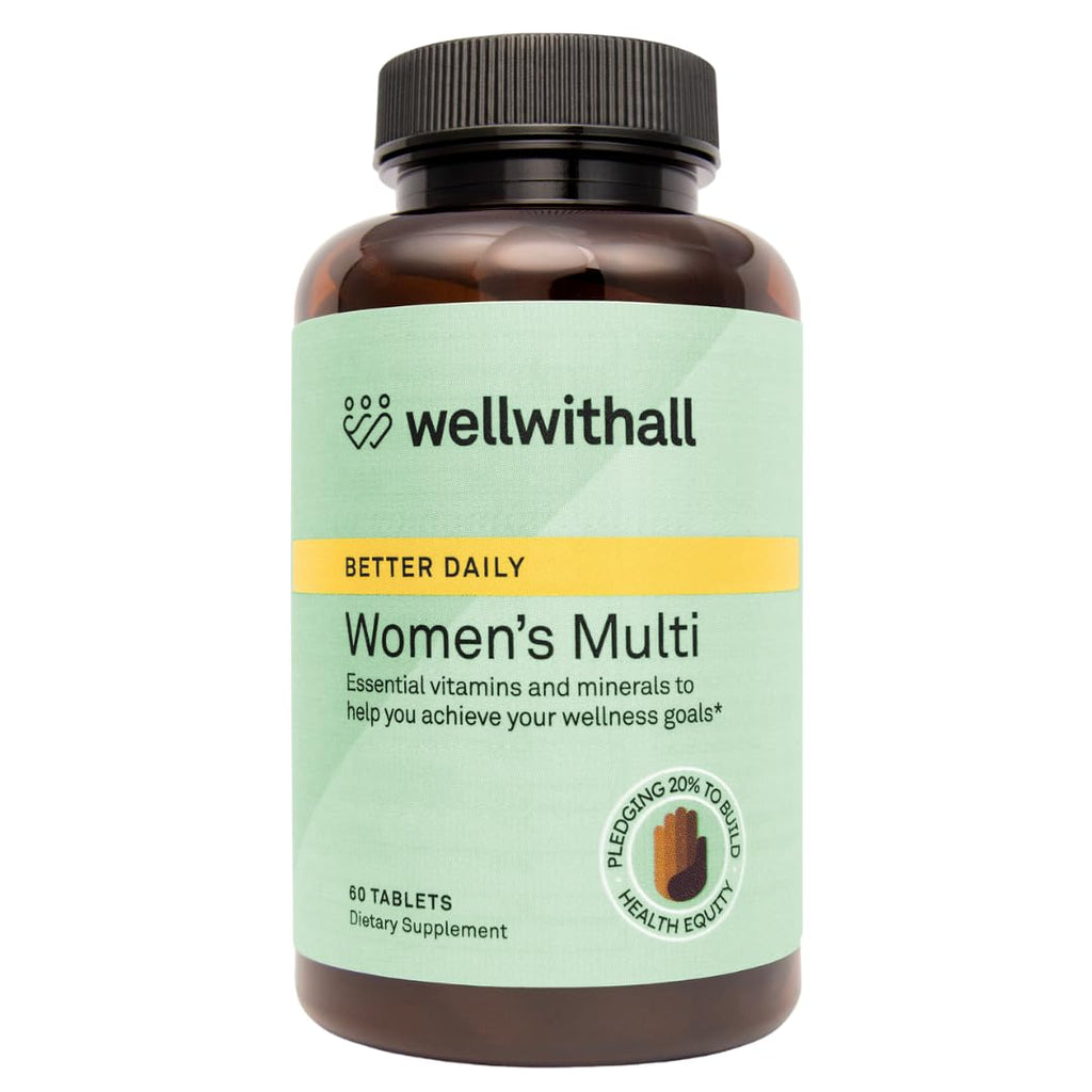 WellWithAll Women’s Multivitamin | Daily Supplement with Essential Vitamins, Minerals & Iron | Supports Immunity, Heart Health, Bone Health, Energy & Mood | Major Allergen - Free | 60 Tablets WellWithAllBuy Supplements Australia