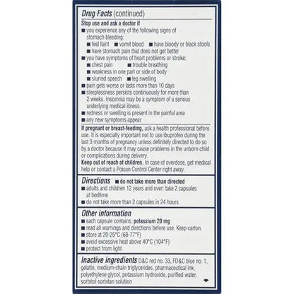 Advil PM Liqui-Gels Pain Reliever and Nighttime Sleep Aid, Pain Medicine with Ibuprofen for Pain Relief and Diphenhydramine HCL for a Sleep Aid - 40 Liquid Filled Capsules - Back to College AdvilBuy Supplements Australia