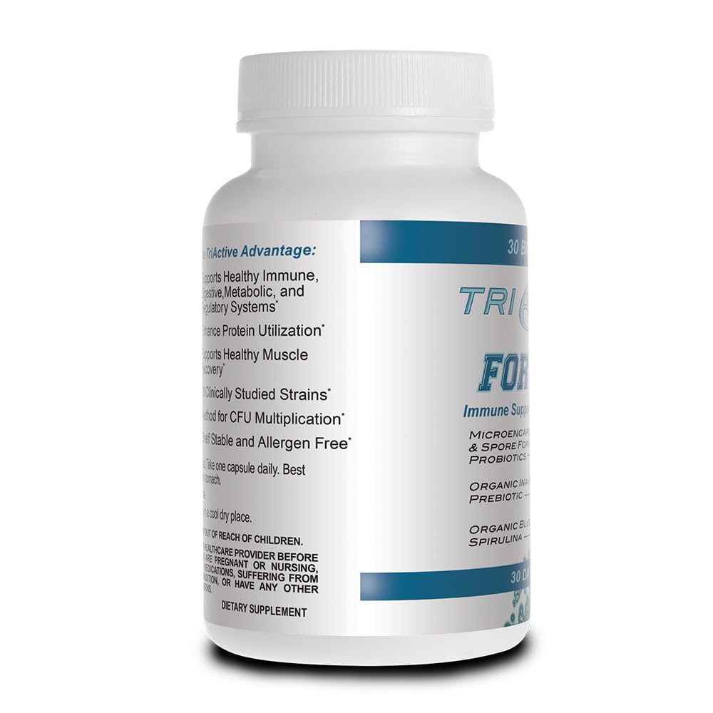 Essential Source TriActive Biotics for Men - Probiotic Capsules, 30 Billion CFU with Prebiotics & Blue Spirulina, Shelf Stable, Allergen Free, Digestive & Immune Support, 30 Count Essential Source buy supplements Au