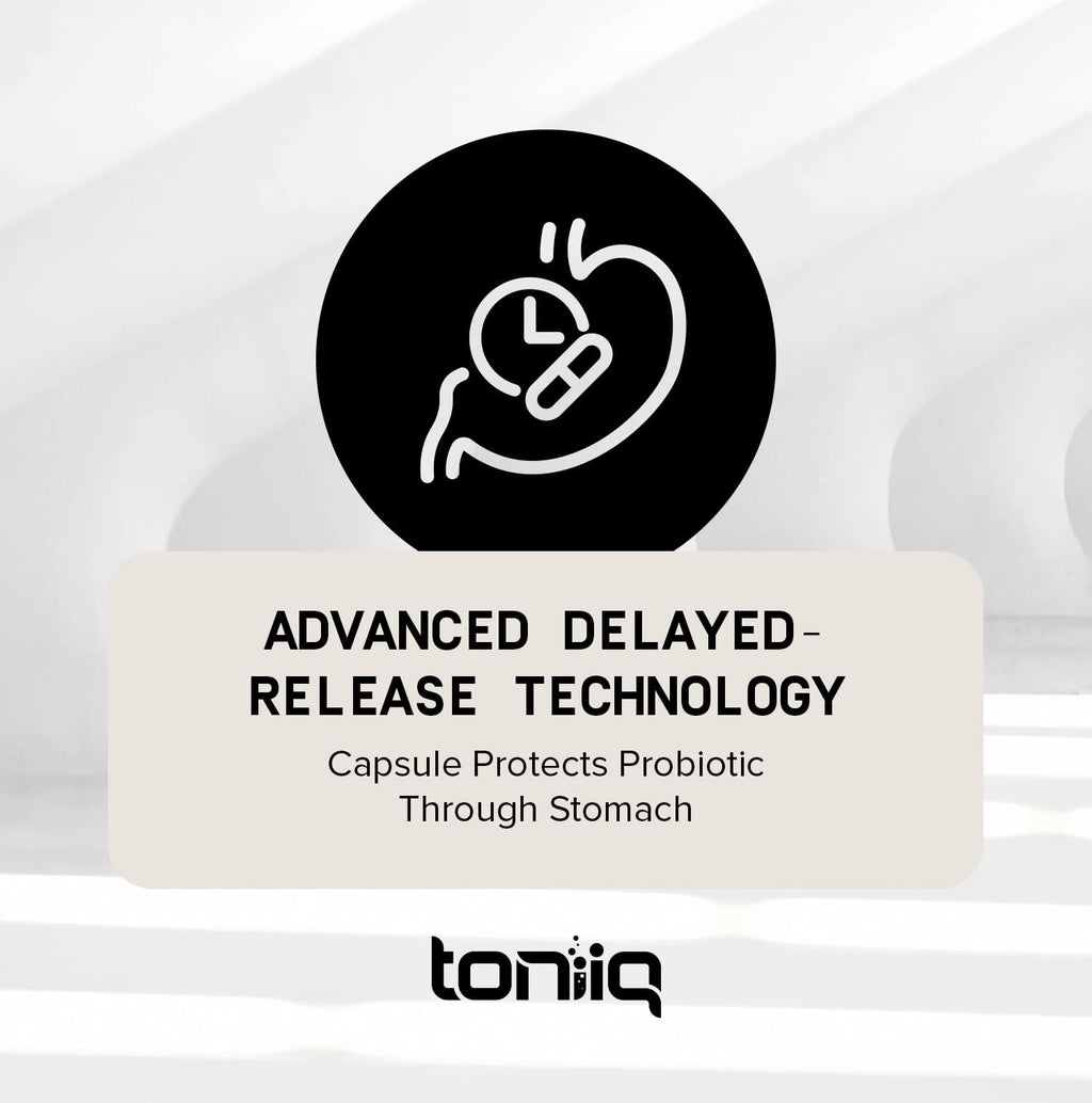Toniiq 200 Billion CFU Probiotic Supplement 30 Verified Third-Party Tested Strains - Fully Shelf-Stable Probiotics Formula
