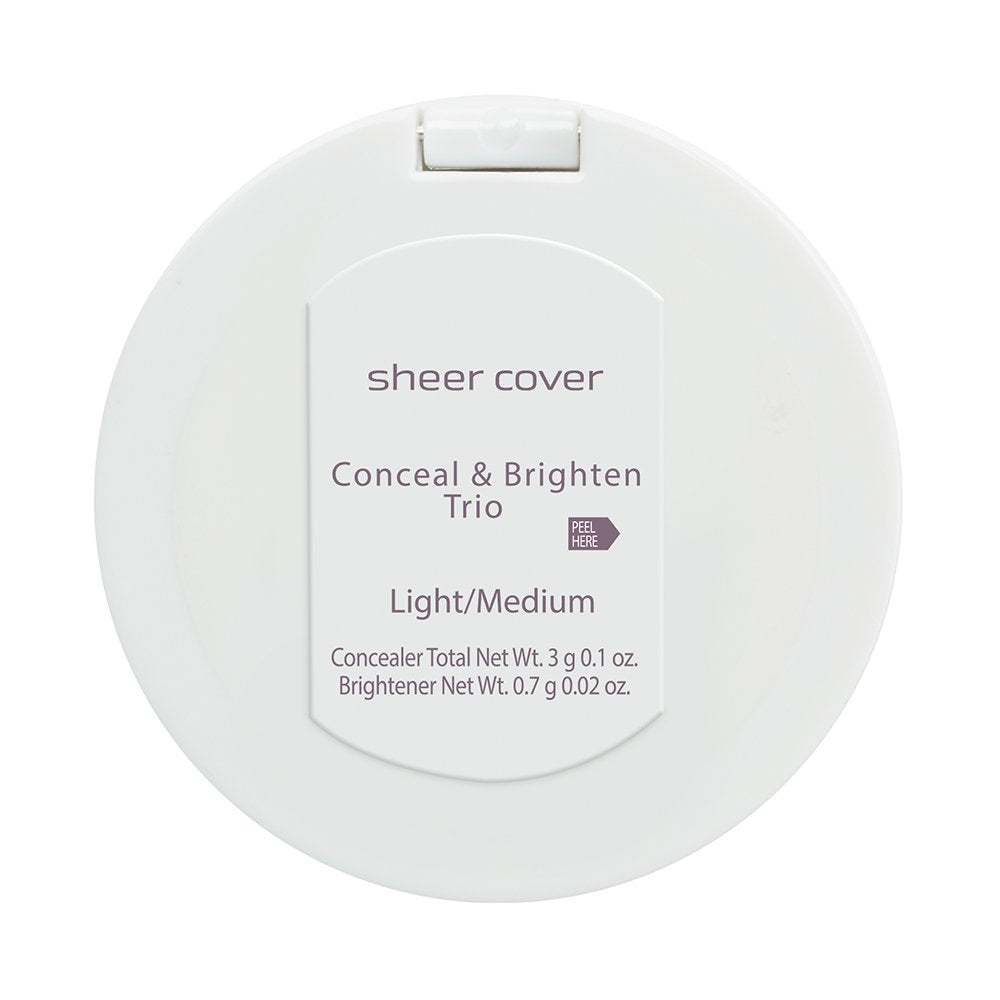 Sheer Cover Studio – Conceal and Brighten Highlight Trio – Two-Toned Concealers – Shimmering Highlighter – Light/Medium Shade – With FREE Concealer Brush – 3 Grams Sheer CoverBuy Supplements Australia
