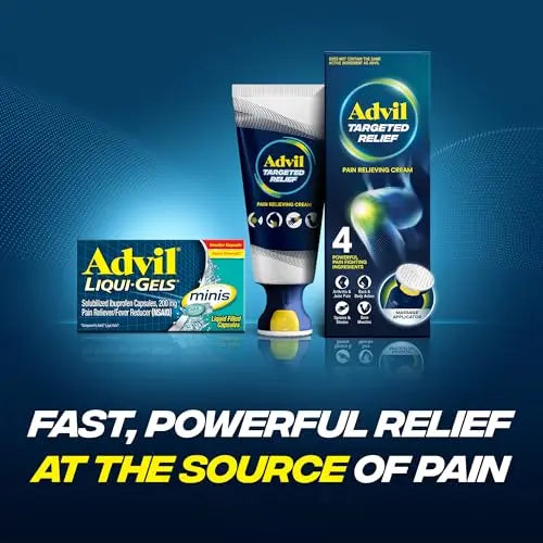 Advil Liqui-Gels Minis Pain Reliever and Fever Reducer, Pain Medicine for Adults with Ibuprofen 200mg for Pain Relief - 160 Liquid Filled Capsules AdvilBuy Supplements Australia