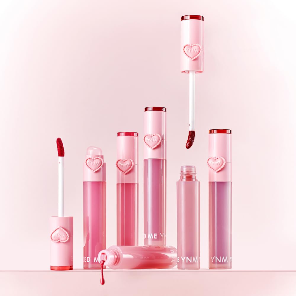 YNM Heart Jelling Tint, PEPPER JELLING, Silicone Lip Brush Included, K-Beauty, Non-Sticky, Moisturizing, Smudge-Proof, Korean Lip Tint, Long-Lasting, Vivid Color, 0.09 oz YNMBuy Supplements Australia