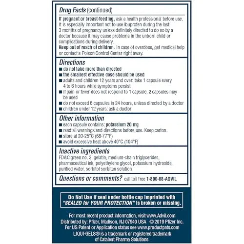 Advil Liqui-Gels Minis Pain Reliever and Fever Reducer, Pain Medicine for Adults with Ibuprofen 200mg for Pain Relief - 80 Liquid Filled Capsules AdvilBuy Supplements Australia