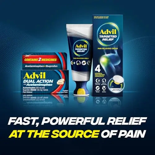 Advil Dual Action Coated Caplets, 125 Mg Ibuprofen and 250 Mg Acetaminophen per Dose (2 Dose Equivalent) for 8 Hour Pain Relief - 216 Count AdvilBuy Supplements Australia