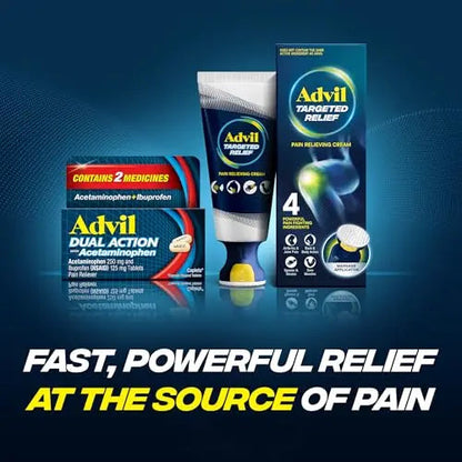 Advil Dual Action Coated Caplets, 125 Mg Ibuprofen and 250 Mg Acetaminophen per Dose (2 Dose Equivalent) for 8 Hour Pain Relief - 216 Count AdvilBuy Supplements Australia