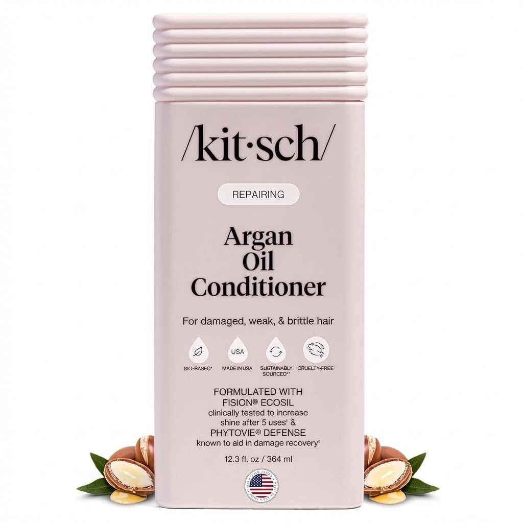 Kitsch Repairing Argan Oil Liquid Conditioner for Women & Men – Argan Oil for Hair, For Shine, Smoothness & Damage Recovery, Hair Repair – Clean, Color-Safe Hair Care - 12.3 oz KitschBuy Supplements Australia