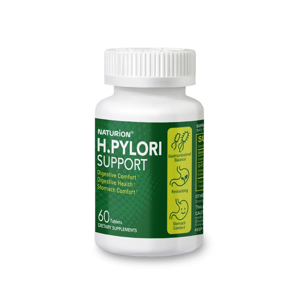 Naturion H. Pylori Support supplement bottle on a white background