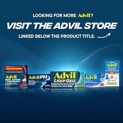 Advil Liqui-Gels Minis Pain Reliever and Fever Reducer, Pain Medicine for Adults with Ibuprofen 200mg for Pain Relief - 80 Liquid Filled Capsules AdvilBuy Supplements Australia