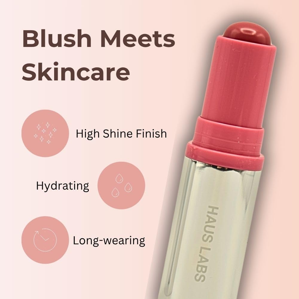 Haus Labs Color Fuse Longwear Hydrating Glassy Lip + Cheek Blush Balm Stick - Glassy Rosette Haus LaboratoriesBuy Supplements Australia
