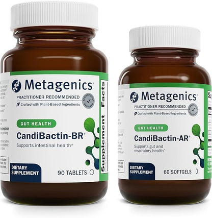 Metagenics Bundle - CandiBactin-BR (90 Tablets) & CandiBactin-AR (60 Softgels) - for Intestinal Support, Gut Health & Intestinal Balance
