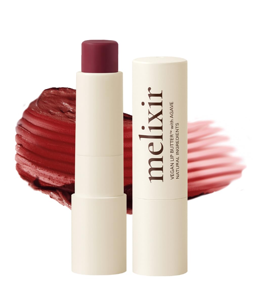 Melixir Vegan Lip Butter (12 Colors), Hydrating Tinted Lip Balm Stick, Bee-Free, Petrolatum-Free, Plant-Based, Moisturizes Dry & Chapped Lips With Shea Butter, Sheer, Natural Finish - #11 Autumn Rain MelixirBuy Supplements Australia