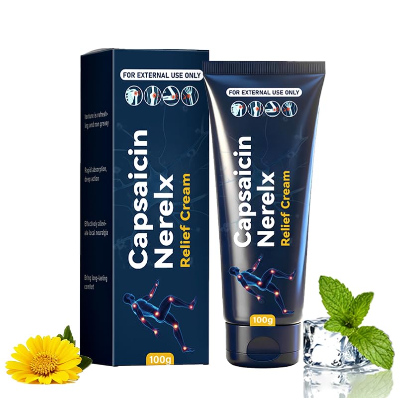 QYGCHUSIN Capsaicin Neuropathy Relief Cream with Arnica, Menthol, MSM & Glucosamine, Soothing Cream for Feet, Hands, Legs, Joints, Waist & Muscles, 100g,1pack QYGCHUSINBuy Supplements Australia