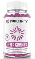 PUREFINITY Fiber Gummies for Adults with Inulin FOS from Chicory Root, Sugar Free Prebiotic Supplement for Daily Digestion