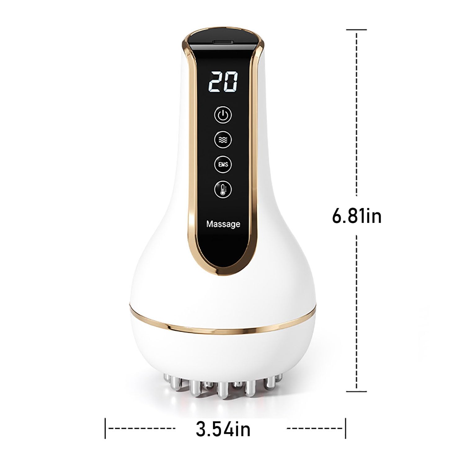 Treayes Lymphatic Drainage Massager & Anti Cellulite Massage Tool – 20-Level Heat, Microcurrent & Vibration, Ergonomic Rechargeable Design for Legs, Arms, Waist & Belly Treayes buy supplements Au