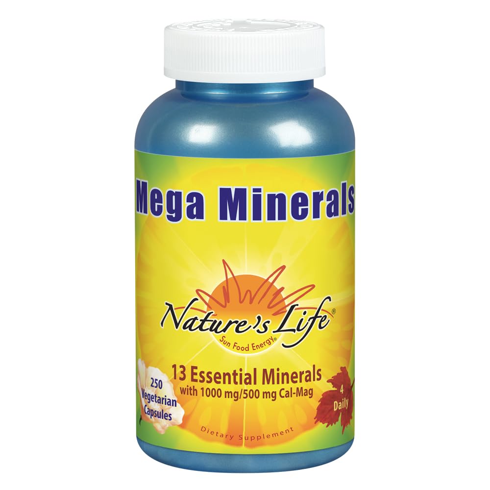 Nature's Life Mega Minerals Complex | Complete Multi Mineral + Vitamin D Supplement | 250 Vegetarian Capsules Nature's LifeBuy Supplements Australia
