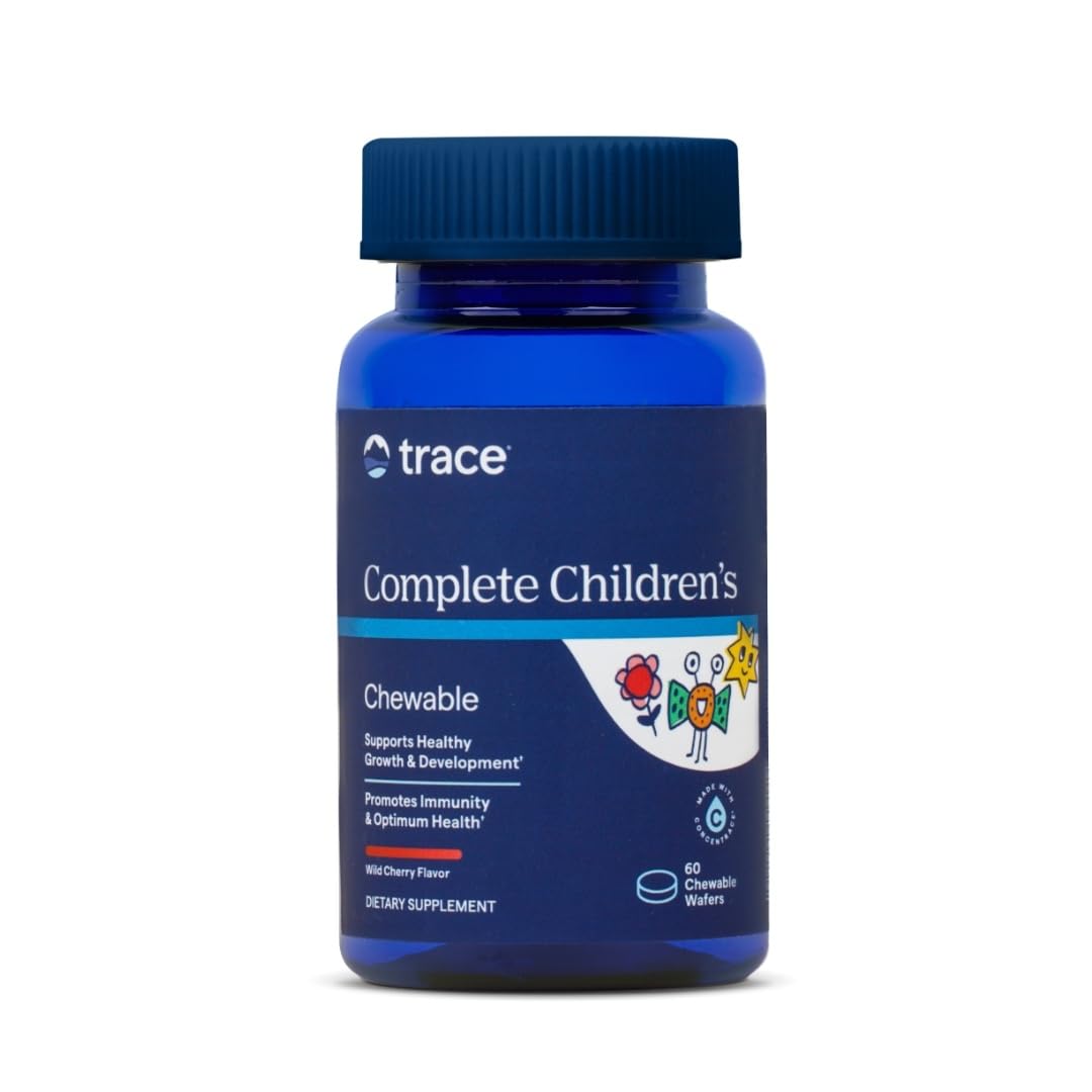 Trace Minerals Complete Children's Chewable - Gluten-Free Multivitamin for Kids - Chewable Multivitamin Supplement to Support Health & Development - 60 Chewable Wafers (30 Servings) Trace MineralsBuy Supplements Australia