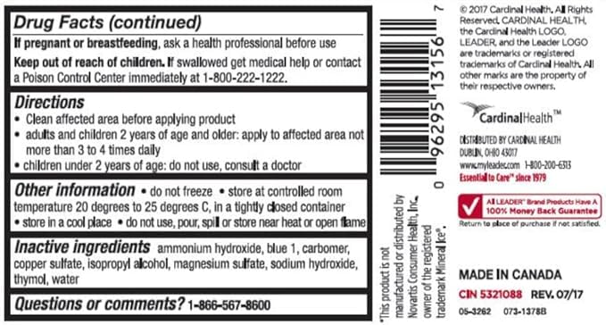 Leader Mineral Ice Blue Gel, Menthol 2%, Pain Relief Gel, Topical Analgesic, for Muscle Pain, Backache, Arthritis & Sport Injuries, for Adults and Kids 2+, Compare to Mineral Ice, 8 oz LeaderBuy Supplements Australia
