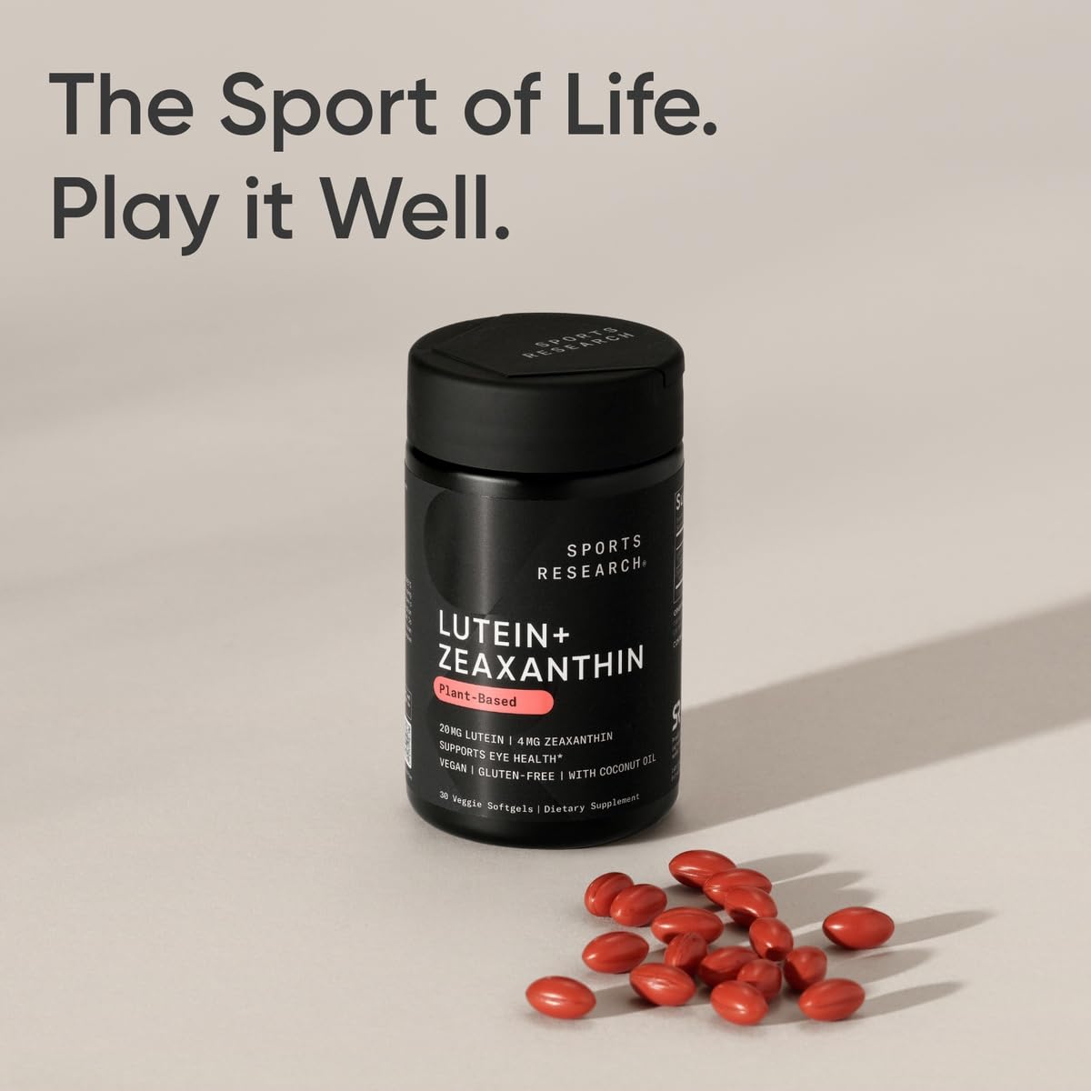 Sports Research® Lutein and Zeaxanthin Capsules - Eye Health Support Supplement Made with Lute-Gen® and Organic Coconut Oil - Vegan Friendly & Non-GMO Verified - 120 Veggie Softgels Sports Research buy supplements Au