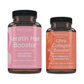 Reserveage Ultra Collagen Booster & Keratin Hair Booster - Features Dermaval, Biotin & Resveratrol - Support Hair & Skin - 90 Ultra Collagen Booster Capsules, 120 Keratin Hair Booster Capsules Reserveage NutritionBuy Supplements Australia