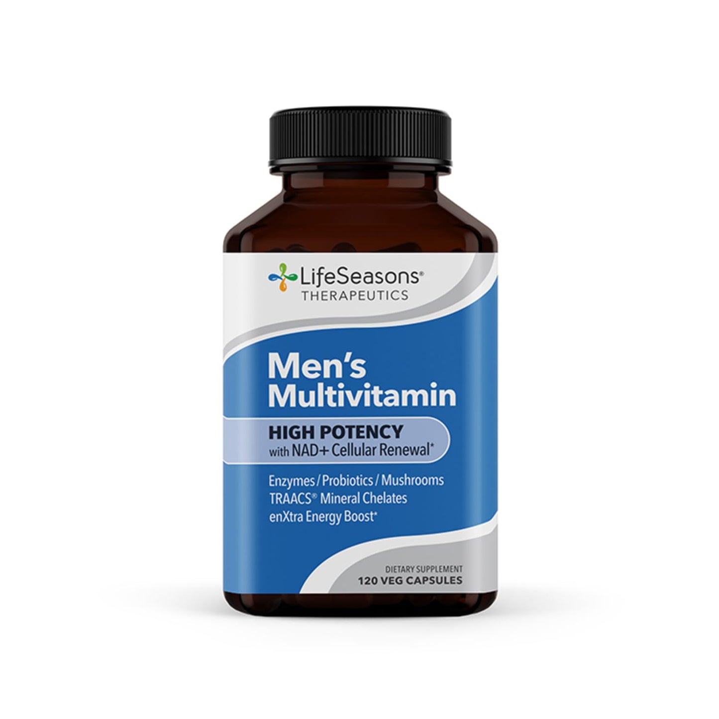 LifeSeasons Men's Multivitamin bottle on a white background