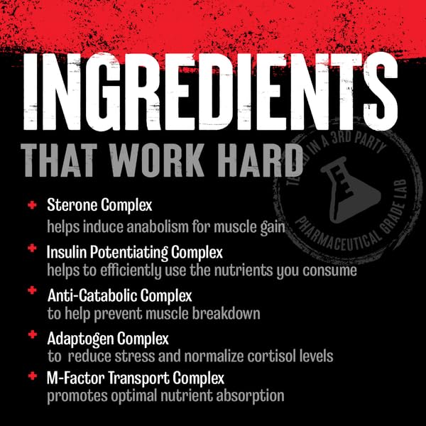 Animal M-Stak - Muscle Builder and Anabolic Mass Gainer Supplement for Bodybuilding - Lean Muscle Growth, Amino Complex and Pre Workout Energy, 21 Packs AnimalBuy Supplements Australia