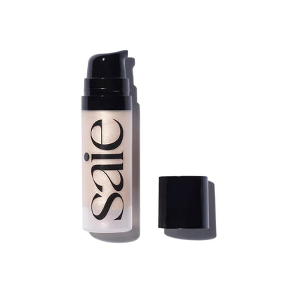 Saie Mini Glowy Super Gel - Hydrating Makeup Primer and Illuminating Glow Serum Enriched with Vitamin C and Squalane Oil - All-Over Liquid Highlighter Makeup for Instant Glass Skin - Starglow (0.5 oz) SaieBuy Supplements Australia