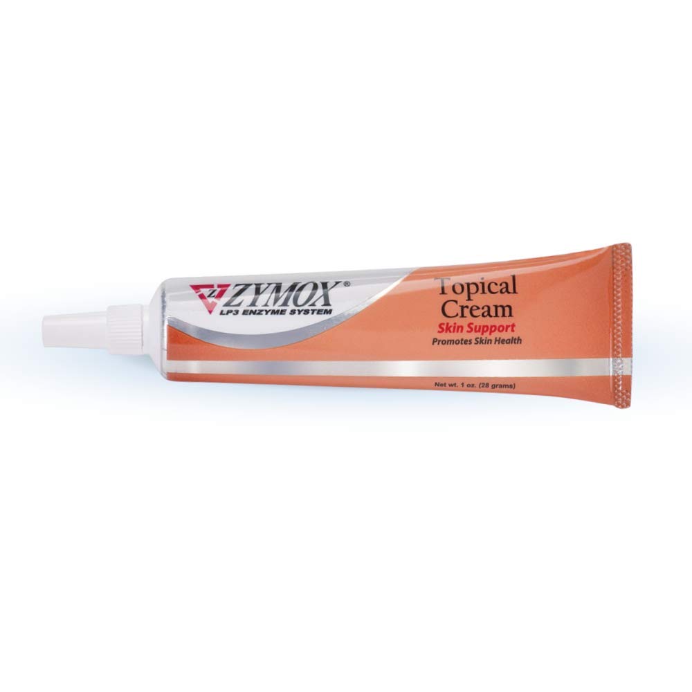 Zymox topical cream tube on a white background