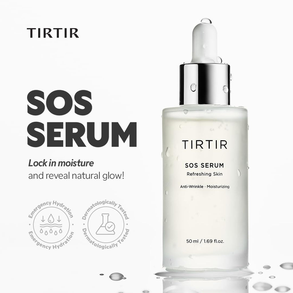 TIRTIR SOS Serum - Radiant Glow Boosting Face Serum - Plumping, Anti Aging, Hydrating - Visibly Smooth and Glowy Skin - Fragrance Free for All Skin Types, 1.69 fl.oz. TIRTIRBuy Supplements Australia