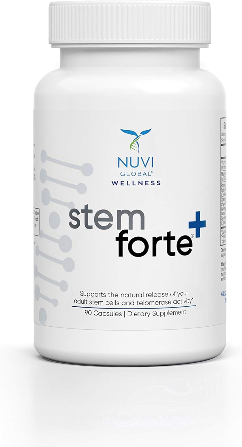 NuVi Global Stemforte Plus Stem Cell and Telomere Supplements – Cell Regeneration, Cell Growth & Telomere Support for Healthy Aging & Cellular Health – 90 Capsules for Men & Women NuVi Global buy supplements Au