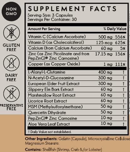 TERRA ORIGIN Healthy Gut Capsules with Immunity Boost | 90 Capsules | Non GMO, Gluten Free, Dairy Free | Digestive Support for Men and Women TERRA ORIGINBuy Supplements Australia