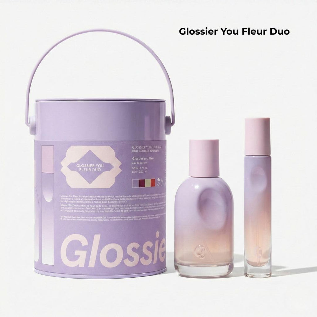 Glossier You Fleur Duo Perfume Gift Set: Fresh Floral Eau de Parfum with Ylang-Ylang, Apricot Skin & Ambrox Notes GlossierBuy Supplements Australia