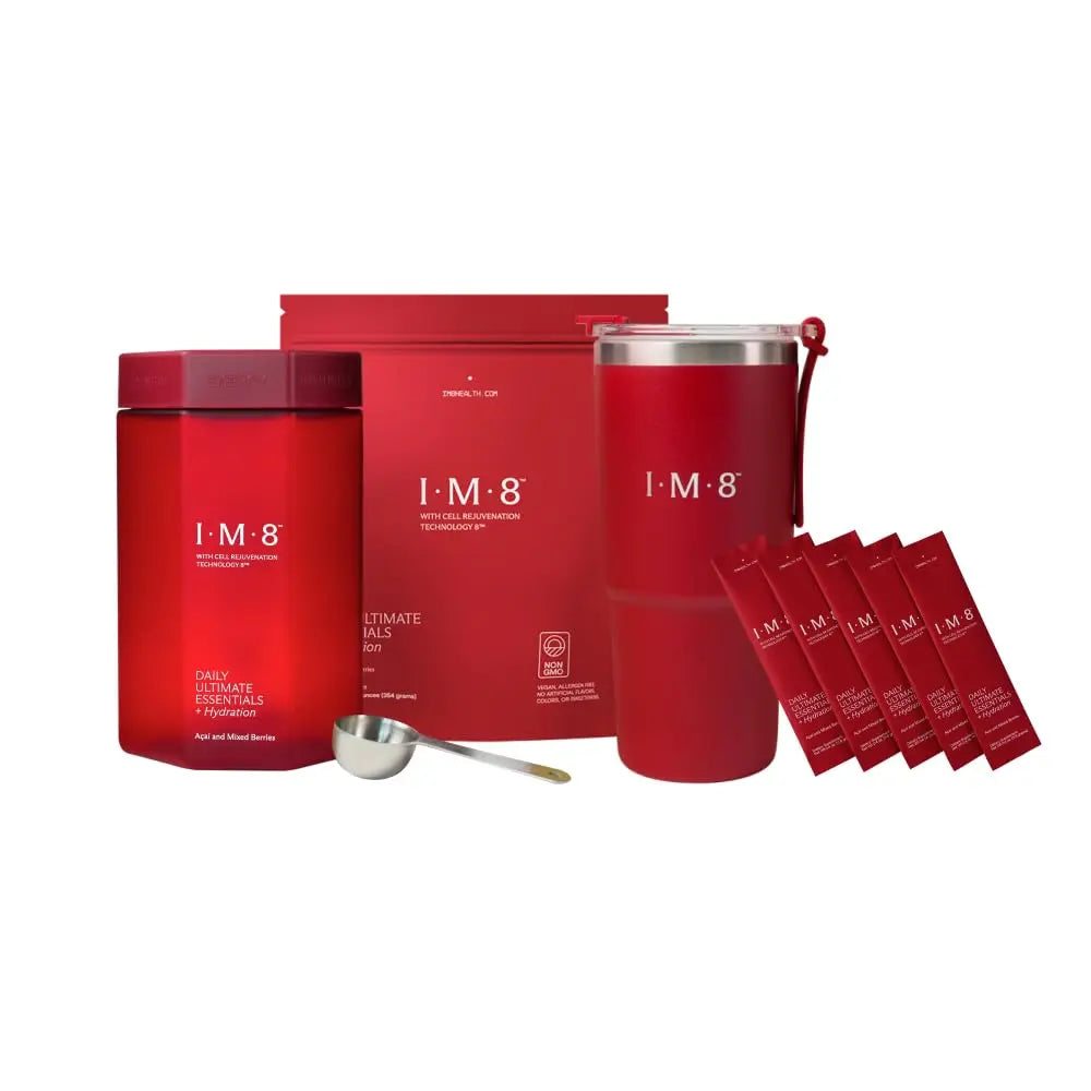 IM8 Daily Ultimate Essentials All-in-One Multivitamin Supplement (30 Servings, Starter Kit - Scoop + Tumbler Included) IM8