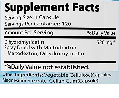 Absonutrix Dihydromyricetin - 520 mg, 120 Servings, Made in USA, Quick Absorption, Quality Potent Ingredients, Third-Party Tested, Non-GMO, GMP Certified, Cruelty Free Products Absonutrix buy supplements Au