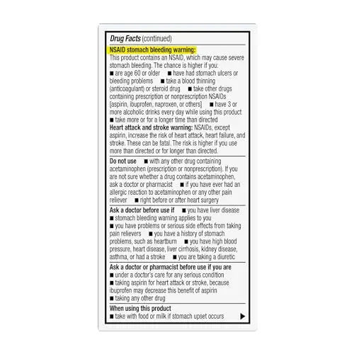 GoodSense Dual Action Acetaminophen and Ibuprofen (NSAID) Tablets, 250 mg/125 mg, Back Pain, 72 Count GoodSenseBuy Supplements Australia